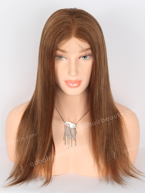 Full Lace Human Hair Wigs Indian Remy Hair 18" Yaki 6/8/10# Evenly Blended  Color FLW-01899
